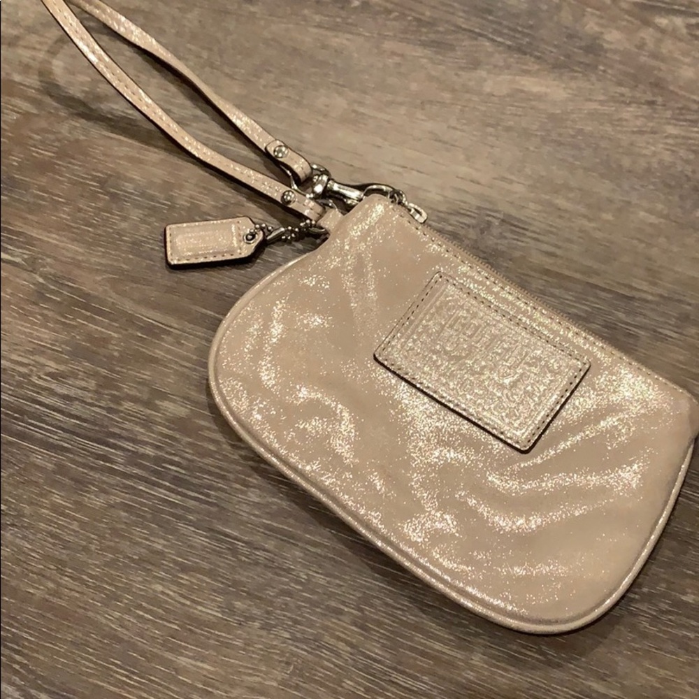 Gold Coach Wristlet